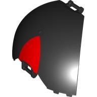 Panel Curved, Quarter, with Bars at Each End with Red Triangle print (87375pr0001)