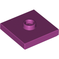 Plate Special 2 x 2 with Groove and Center Stud (Jumper) (87580)