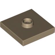 Plate Special 2 x 2 with Groove and Center Stud (Jumper) (87580)