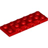 Plate Special 2 x 6 x 2/3 with 4 Studs on Side, 1 Support Wall on Bottom (87609)