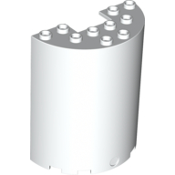 Cylinder Half 3 x 6 x 6 with 1 x 2 Cutout (87926)