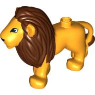 Duplo Animal Lion Adult Male, Reddish Brown Mane, Squarish Eyes print (87960pr0001)
