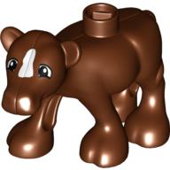 Duplo Animal Cow Baby (Calf) Front Leg Forward with White Blaze Print (88379pr0001)