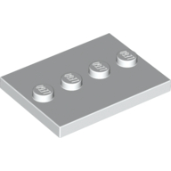 Plate Special 3 x 4 with 1 x 4 Center Studs [Plain] (88646)