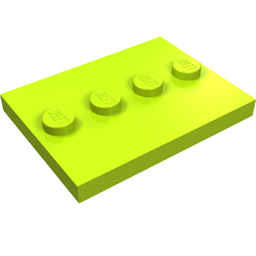 Plate Special 3 x 4 with 1 x 4 Center Studs [Plain] (88646)