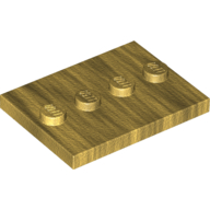 Plate Special 3 x 4 with 1 x 4 Center Studs [Plain] (88646)