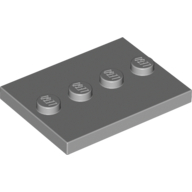 Plate Special 3 x 4 with 1 x 4 Center Studs [Plain] (88646)
