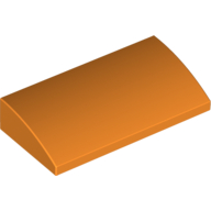 Slope Brick Curved 2 x 4 x 2/3 No Studs, with Bottom Tubes (88930)