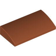Slope Brick Curved 2 x 4 x 2/3 No Studs, with Bottom Tubes (88930)