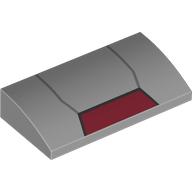 Slope Brick Curved 2 x 4 x 2/3 No Studs with Dark Red Trapezoid Shape (Iron Man Armor) print (88930pr9997)