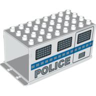 Duplo Truck / Semi-Tractor Container 4 x 8 x 3.5, with Police Print (89200pr0002)
