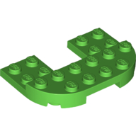 Plate Round Corners Double 4 x 6 with 2 x 2 Cutout and 2 x 6 Raised Studs (89681)