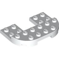 Plate Round Corners Double 4 x 6 with 2 x 2 Cutout and 2 x 6 Raised Studs (89681)