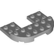 Plate Round Corners Double 4 x 6 with 2 x 2 Cutout and 2 x 6 Raised Studs (89681)