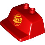 Duplo Truck / Semi-Tractor, Cab Top / Air Foil with Yellow 'Rust-eze' Logo print (89751pr0002)