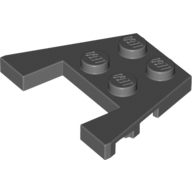 Wedge Plate 3 x 4 with Stud Notches [Reinforced Underside] (90194)