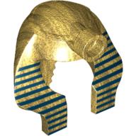 Headdress Mummy with Dark Blue Stripes Thin Print (90462pr0002)