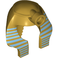 Headdress Mummy with Thin Blue Stripes Print (90462pr0004)