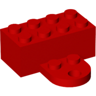 Brick Magnet 2 x 4 with Round Plate 2 x 2 (90754)