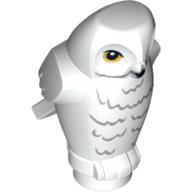 Animal, Bird, Owl Small, Angular Features with Yellow Eyes and Light Bluish Gray Rippled Chest Feathers Print (92084pr0003)