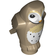 Animal, Bird, Owl Small, Tan and White Plumage Print (92084pr0011)