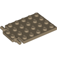 Plate Special 4 x 6 with Trap Door Hinge [Long Pins] (92099)