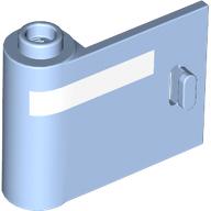 Door 1 x 3 x 2 Left - Open Between Top and Bottom Hinge with White Line print (92262pr0002)