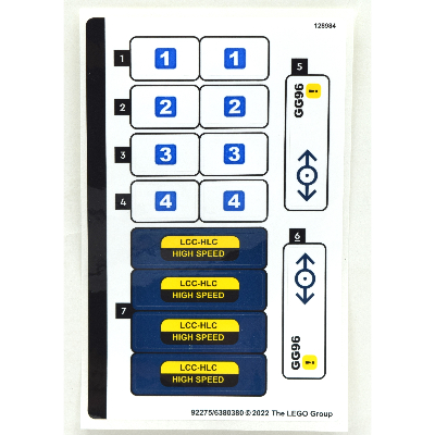 Sticker Sheet for Set 40518-1 (92275)