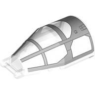 Windscreen 7 x 4 x 2 Round with Handle with Light Bluish Grey Cockpit print (92279pr0003)