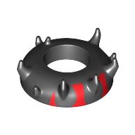 Head Top Zabrak Horns with Red Print (Darth Maul) (92761pr0002)