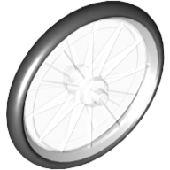 Bicycle Wheel with Black Tire (92851)