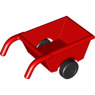 Duplo Wheelbarrow with Thick Black Wheels (92938)