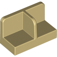 Panel 1 x 2 x 1 with Rounded Corners and Central Divider (93095)