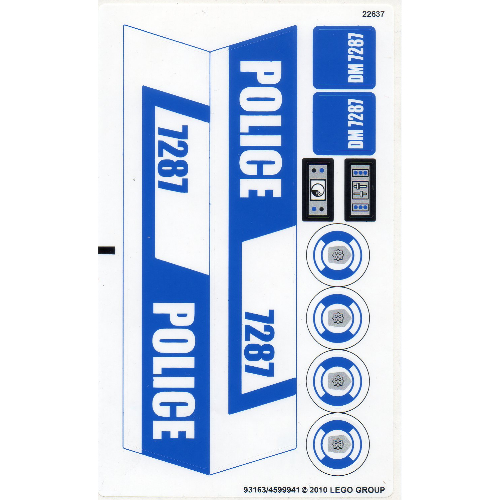 Sticker Sheet for Set 7287-1 (93163)