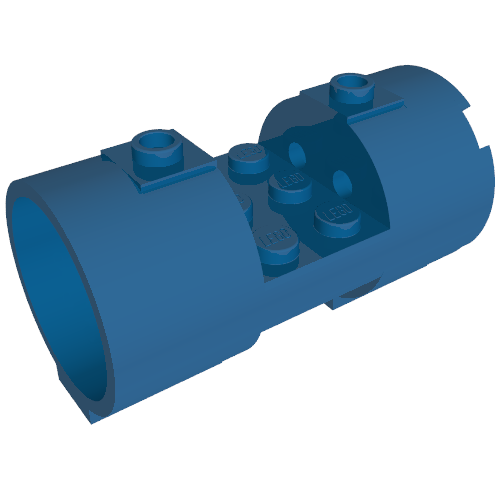 Cylinder 3 x 6 x 2 2/3 Horizontal Solid Studs (93168)