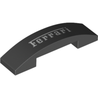 Slope Curved 4 x 1 Double with No Studs with White 'Ferrari' print (93273pr0020)