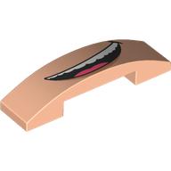 Slope Curved 4 x 1 Double with No Studs and Wide Mouth print (93273pr0024)
