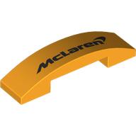 Slope Curved 4 x 1 Double with No Studs and Black 'McLaren' Print (93273pr9989)