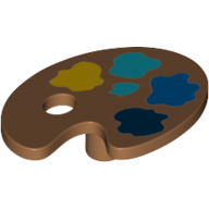 Equipment Paint Palette with Yellow, Azure, Blue, Dark Blue Paint Spots Print (93551pr0002)