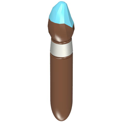 Equipment Paint Brush with Silver Ring and Medium Azure Tip Print (93552pr0002)