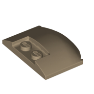 Slope Curved 3 x 4 x 2/3 Triple Curved with 2 Sunk Studs (93604)