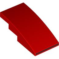 Slope Curved 4 x 2 No Studs with Black Stripe on Front print (93606pr0027)