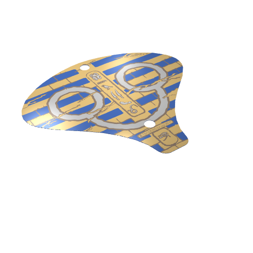 Animal Body Part, Cobra Hood with Hieroglyphs Print (93668)