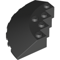 Brick Round Corner 6 x 6 with 33° Slope and Facet Cutout (95188)