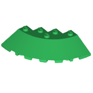Brick Round Corner 6 x 6 with 33° Slope and Facet Cutout (95188)