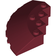 Brick Round Corner 6 x 6 with 33° Slope and Facet Cutout (95188)