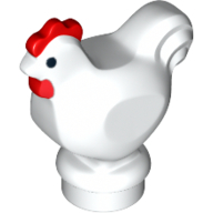 Animal, Chicken with Black Eyes and Red Comb Print (95342pr0001)