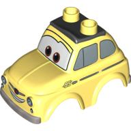 Duplo Car Body, 2 Top Studs, Compact with Cars Luigi Print (95547)