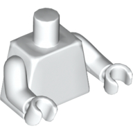 Torso, White Arms and Hands [Plain] (973c27h27)