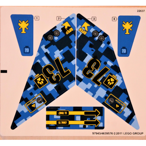 Sticker Sheet 1 for Set 7067-1 (97943)